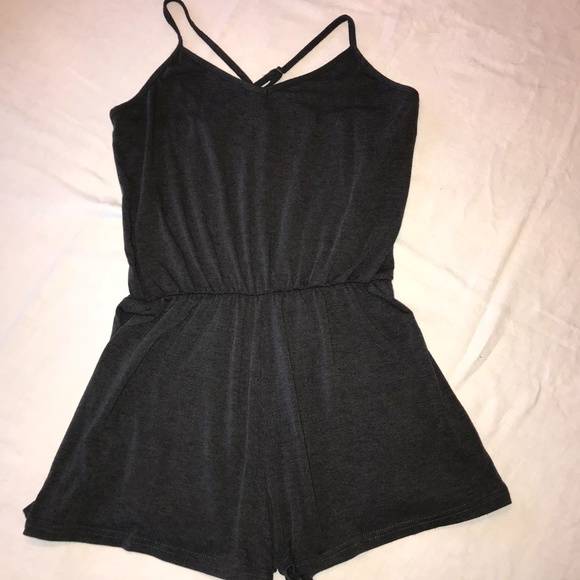 shosho Pants - NWOT Shosho Dark Gray Jumpsuit Romper